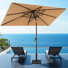 106'' X 60'' Rectangular Tilt Market Umbrella With Base