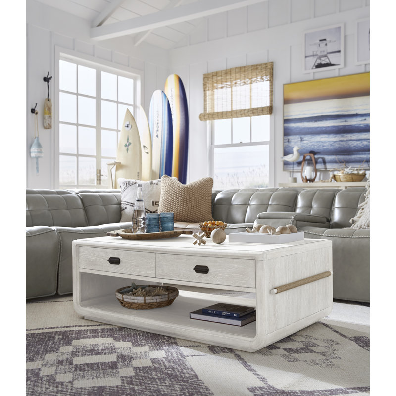 Rectangular Cocktail Table With Casters