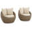 Swivel Patio Chair with Cushions (Set of 2)