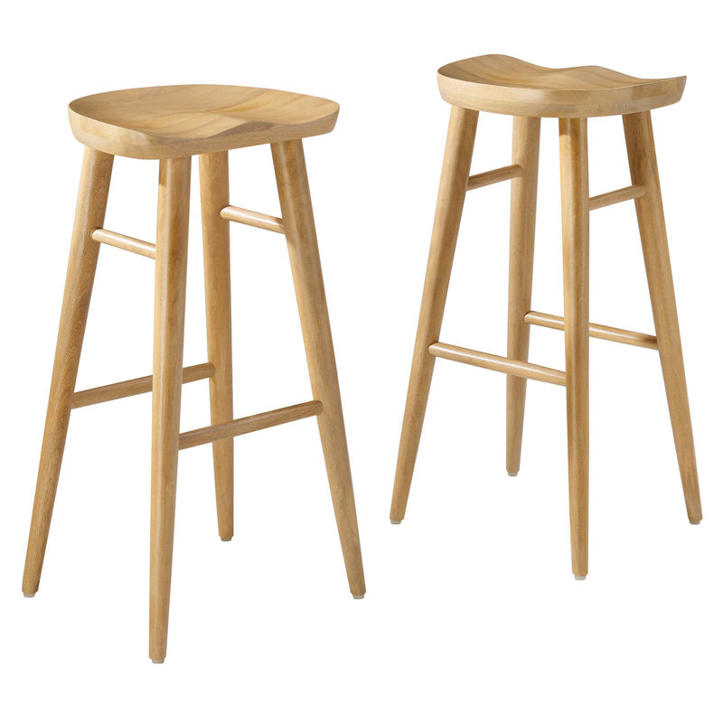Tabouret en bois massif Modway Saville, Tabouret de bar (siège d'une hauteur de 32 po), Chêne