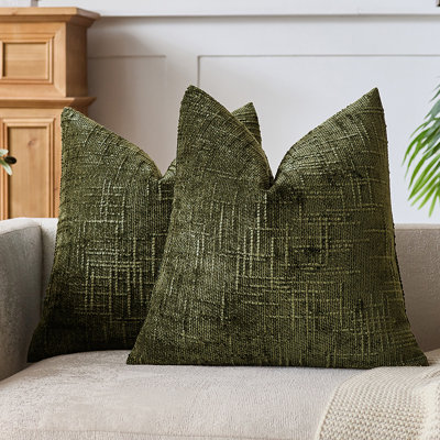 Textured Chenille Throw Pillow Covers