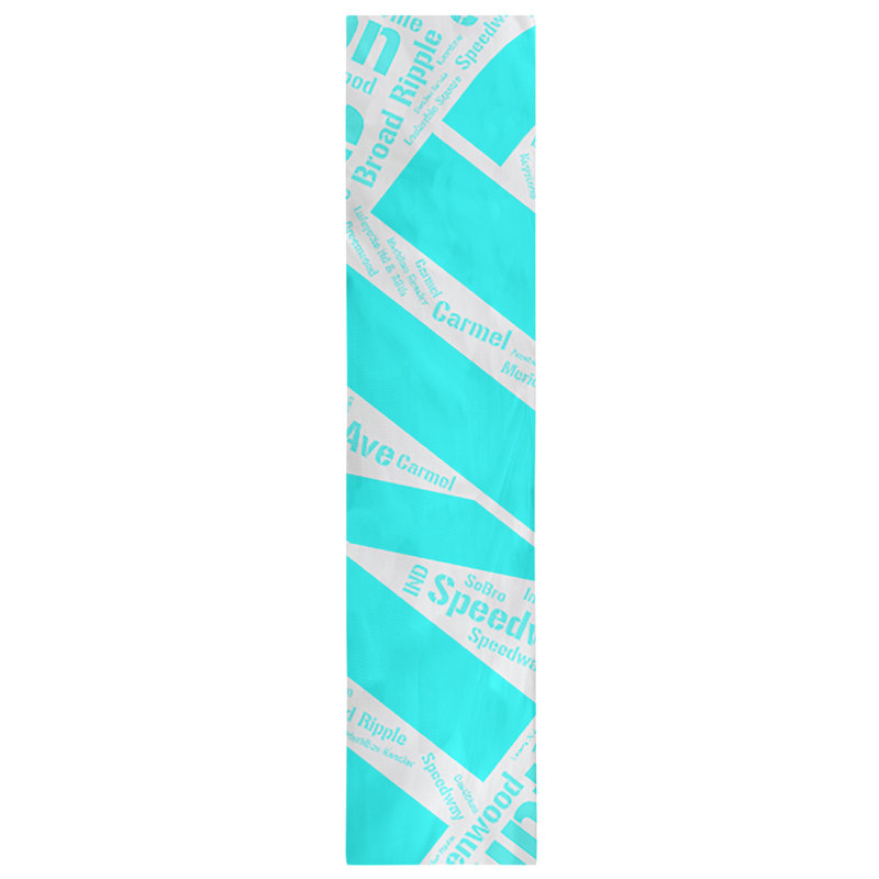 Chemin de table blendtable en coton, 72 po x 16 po, Cyan, Indianapolis