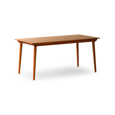Brown Rectangular Solid Wood Dining Table