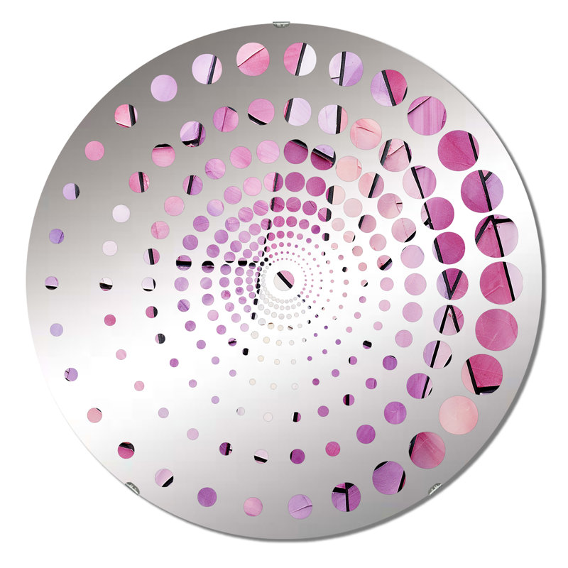Sebastain - Miroir mural à spirale circulaire, 23,6 po x 23,6 po
