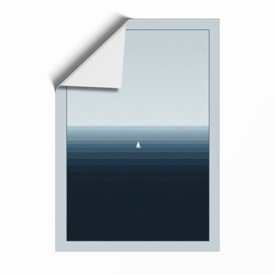 Sailboat At Horizon Minimalist - Print