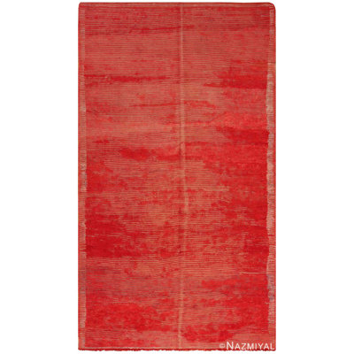 Tapis rouge marocain double face rétro berbère