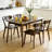 Mid Century Modern Solid Wood Dining Table