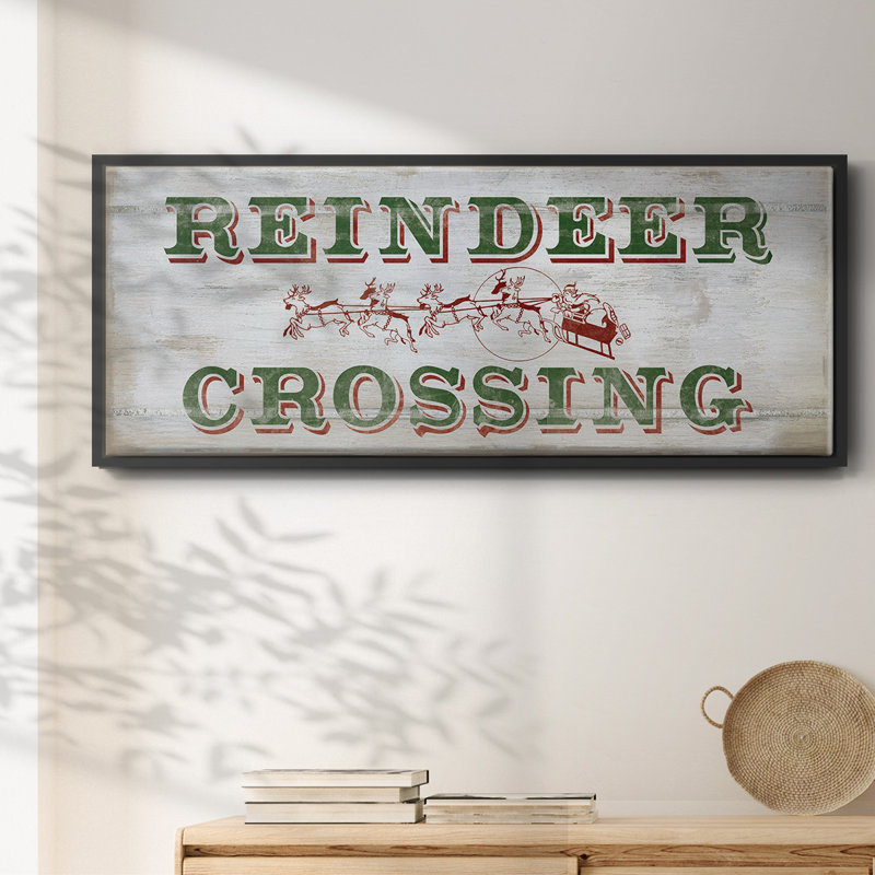 Renne croisée - toile encadrée, H 20 po x l 50 po
