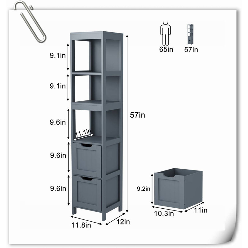 Vivan Solid Wood Linen Cabinet