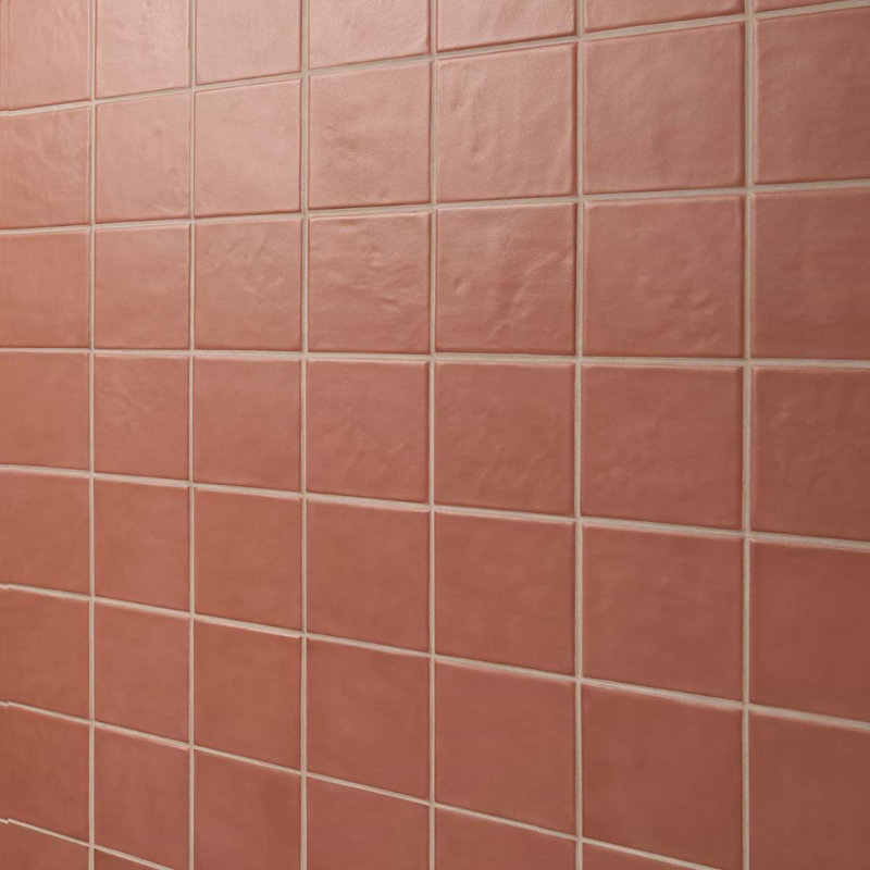 Stacy Garcia Valenova 5x5 Matte Ceramic Tile, Clay Terracotta