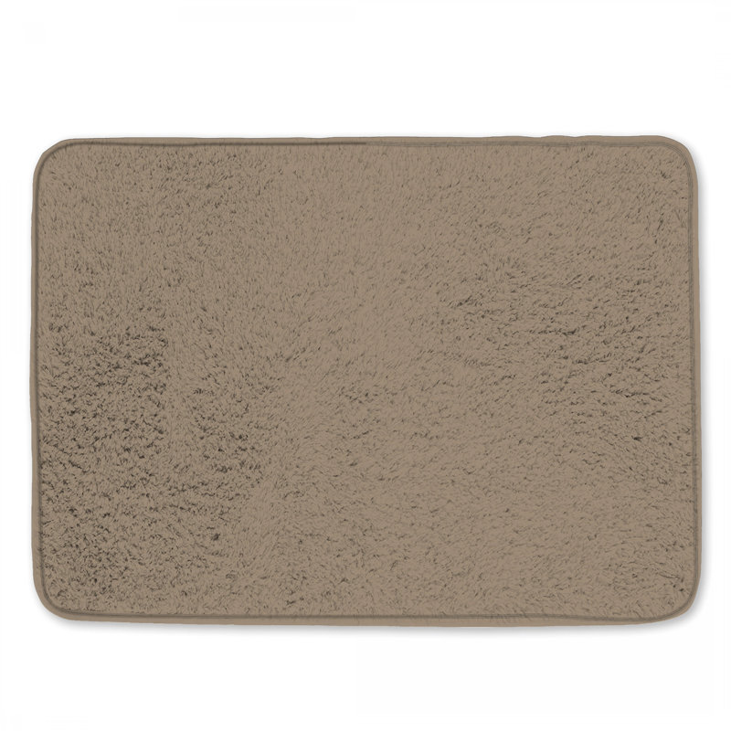 Tapis de bain beige uni, 34 po L x 21 po L