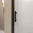 24"X 72" Pivot Shower Door, Matte Black Aluminum Frame, Half Frame ,1/4"(6Mm) Tempered Glass Explosion Proof Film-125341061