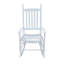Chaise berçante en bois de véranda en bois blanc - Fabriquée en bois franc massif pour une utilisation à long terme Siège large et accoudoirs Confort optimal Dossier à lattes facile à assembler