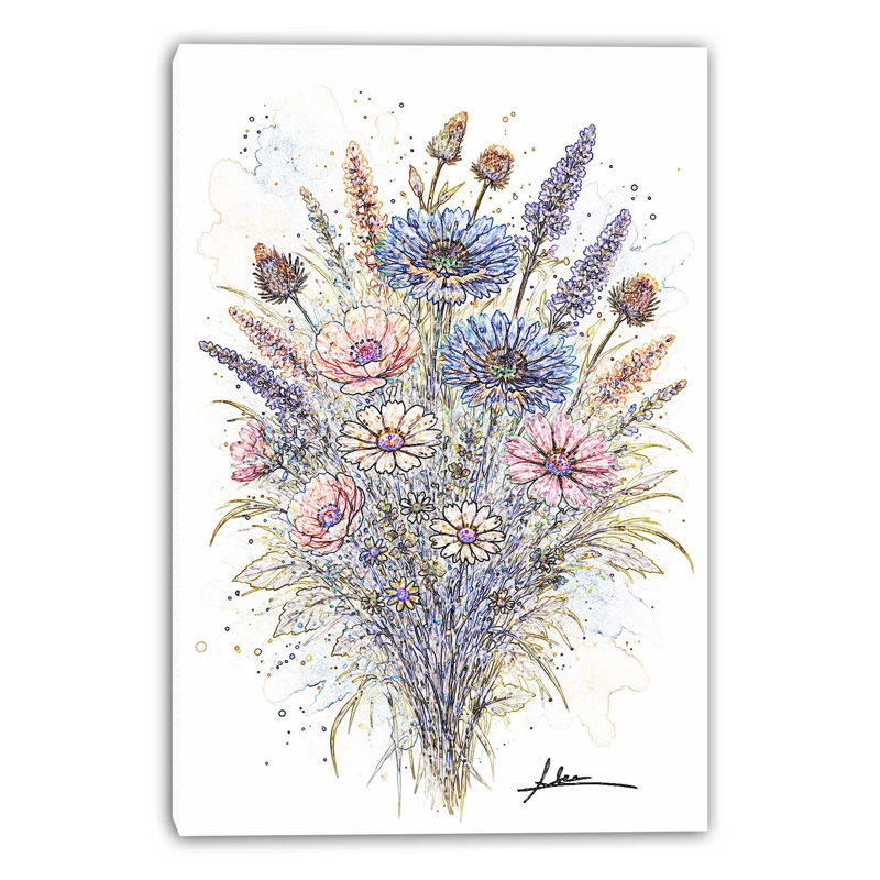 Art mural sur toile Meadow Bouquet, L 32 po x H 48 po x P 1,5 po