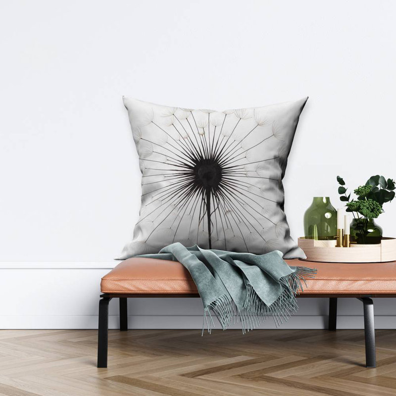 Dandelion - 26"x26" Throw pillow cover - Poly twill - Print on demand, 26" x 26"