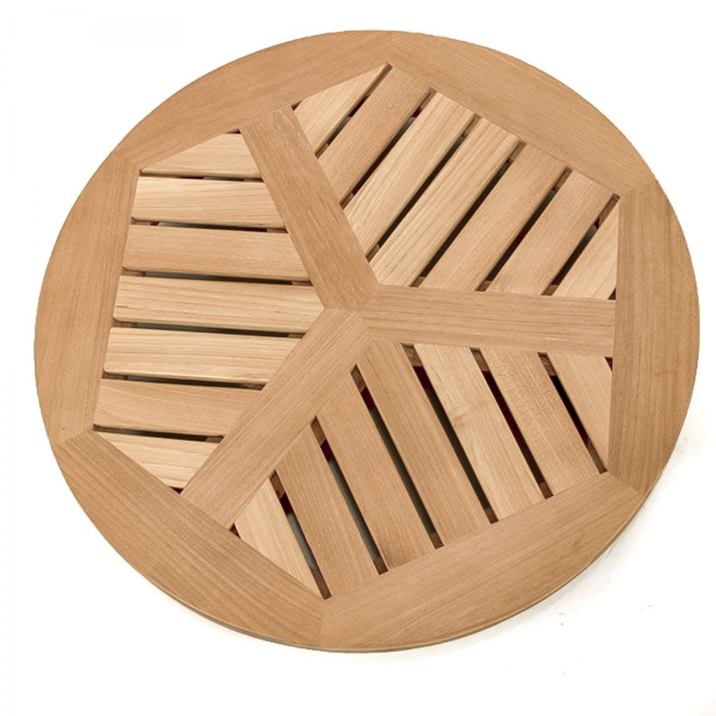 Outdoor Circular Teak Side Table
