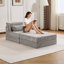 Monoplace et 1 repose-pieds (gris foncé)