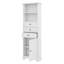 Grande armoire de rangement de salle de bain avec 3 tiroirs, organisateur autoportant en bois, armoire de cuisine avec tablettes réglables