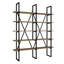 Bibliothèque moderne et industrielle, saphir et noir, 49,6 po x 63,0 po x 10,2 po | 100% panneau de particules enduit de mélamine et structure en métal, peinture séchée au four | Nombreuses tablettes murales, parfaites pour les solutions de rangement élégantes-84649264