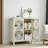 Fierro 2-Door Sideboard with Tempered Glass & Shelf Storage