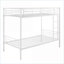Lit superposé simple au-dessus d'un lit simple en métal, aucun sommier requis, lit robuste pour petite chambre d'amis, blanc