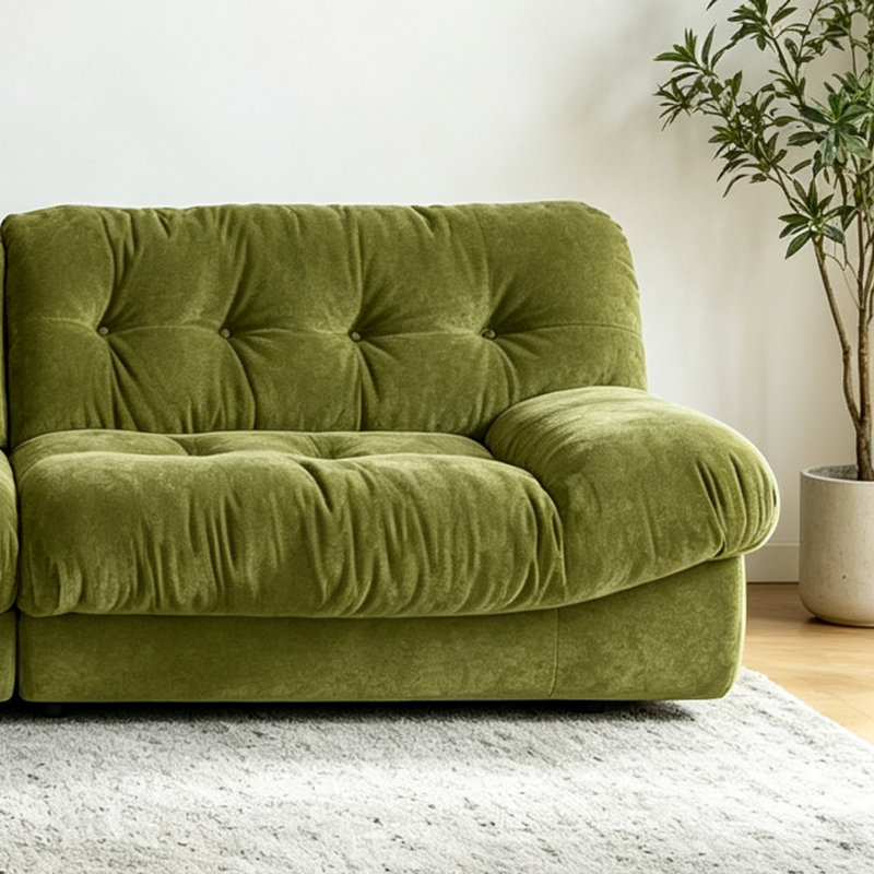 Canapé simple, léger et luxueux, Chenille verte