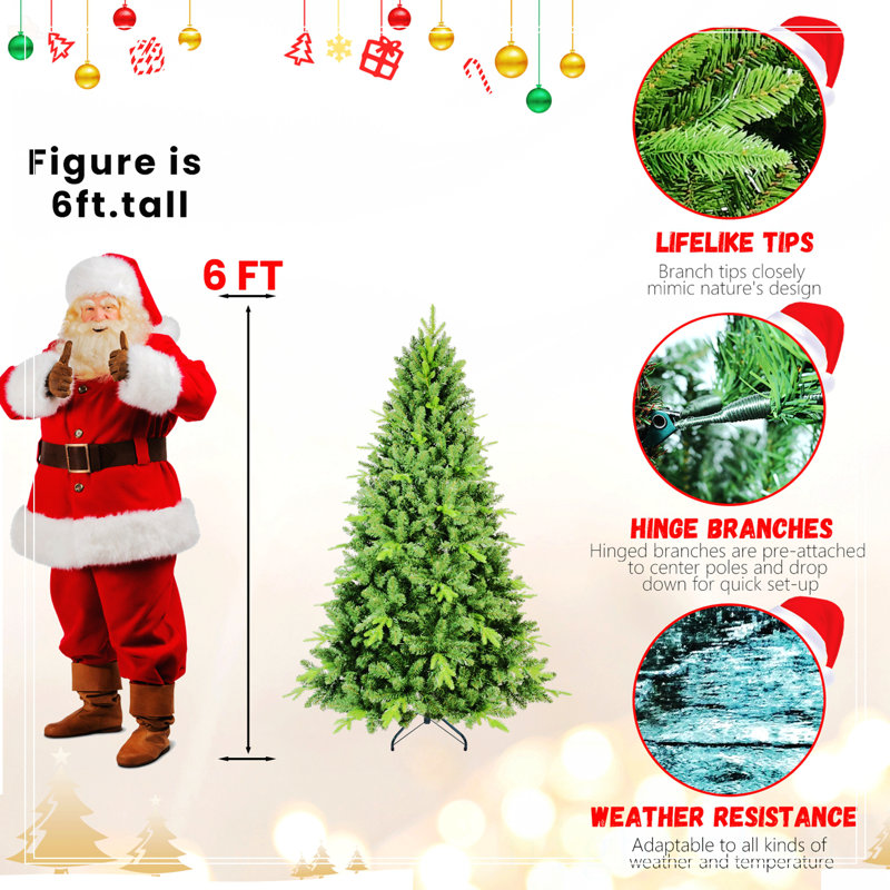 4FT Classic Christmas Tree, Does Not Apply, Not Pre-Lit