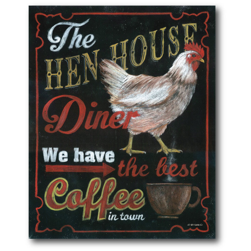 « poule house », affiche rétro sur toile tendue