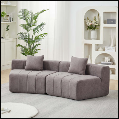 Canapé modulaire courbé Chenille