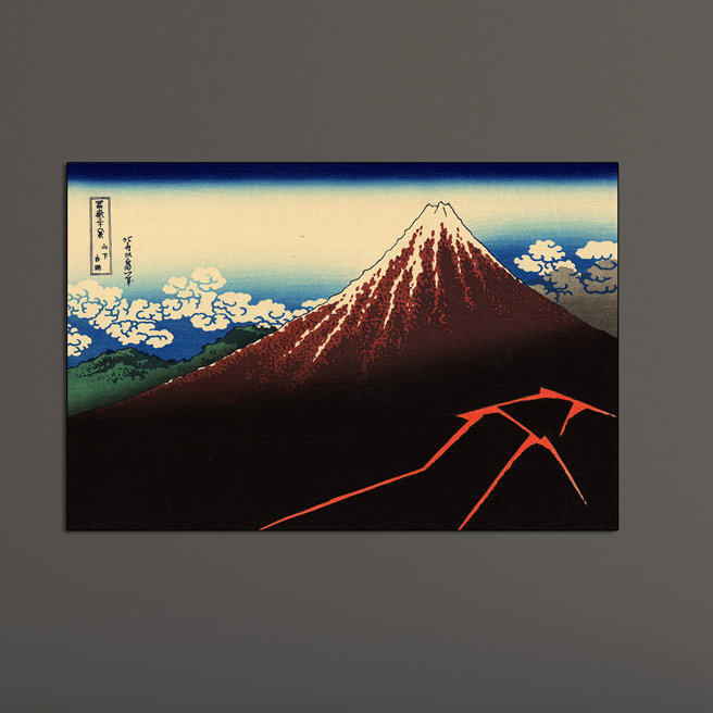 Hokusai - Wrapped Canvas Painting, 60cm H x 90cm W x 1.8cm D