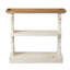 Étagère en bois naturel et blanc vieilli, console de style champêtre français