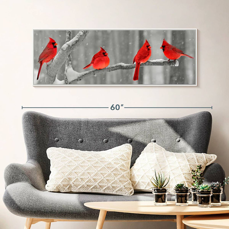 Cardinal, Cadre flottant blanc, 46 po x 16 po