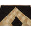 Tapis noir en laine noué à la main de conception unique 5 pi 7 po x 7 pi 10 po New Age Burchette