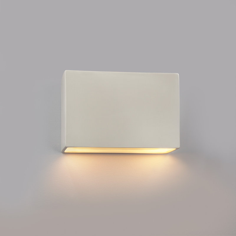 Applique murale encastrée 1 lumière à intensité variable Durso, Blanc mat, DEL, H 6 po x l 10 po x P 4 po
