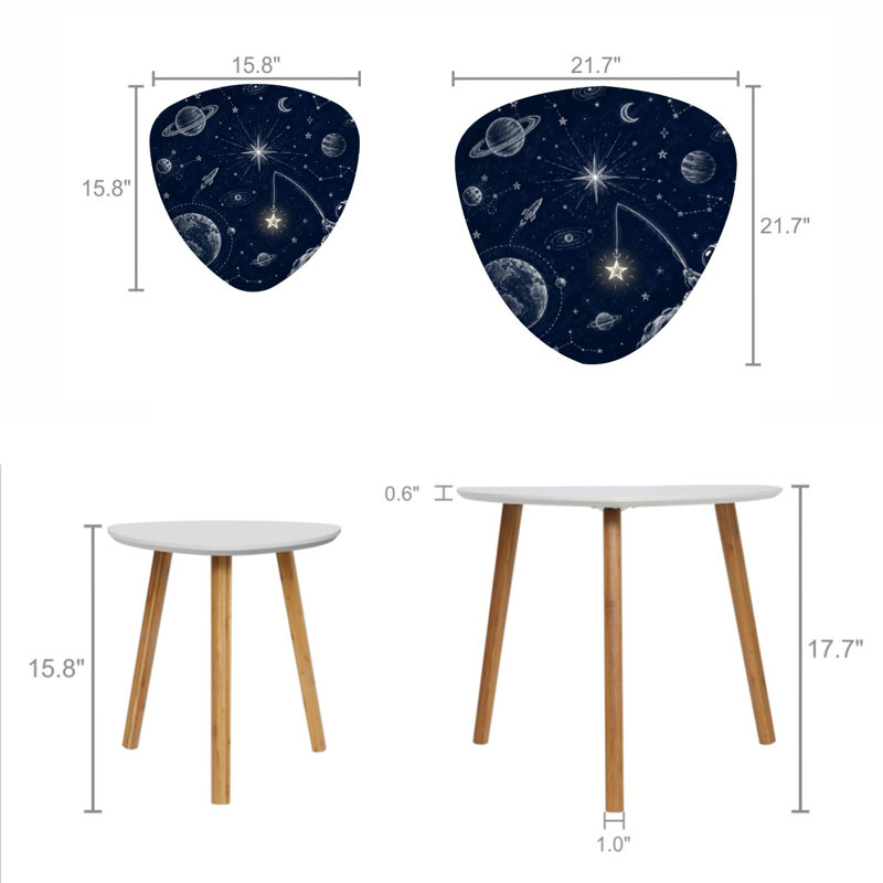 Ensemble de 2 tables basses gigognes Triangle