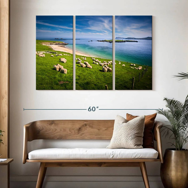 Brampt Sheep In Paradise, H 32 po x l 50 po