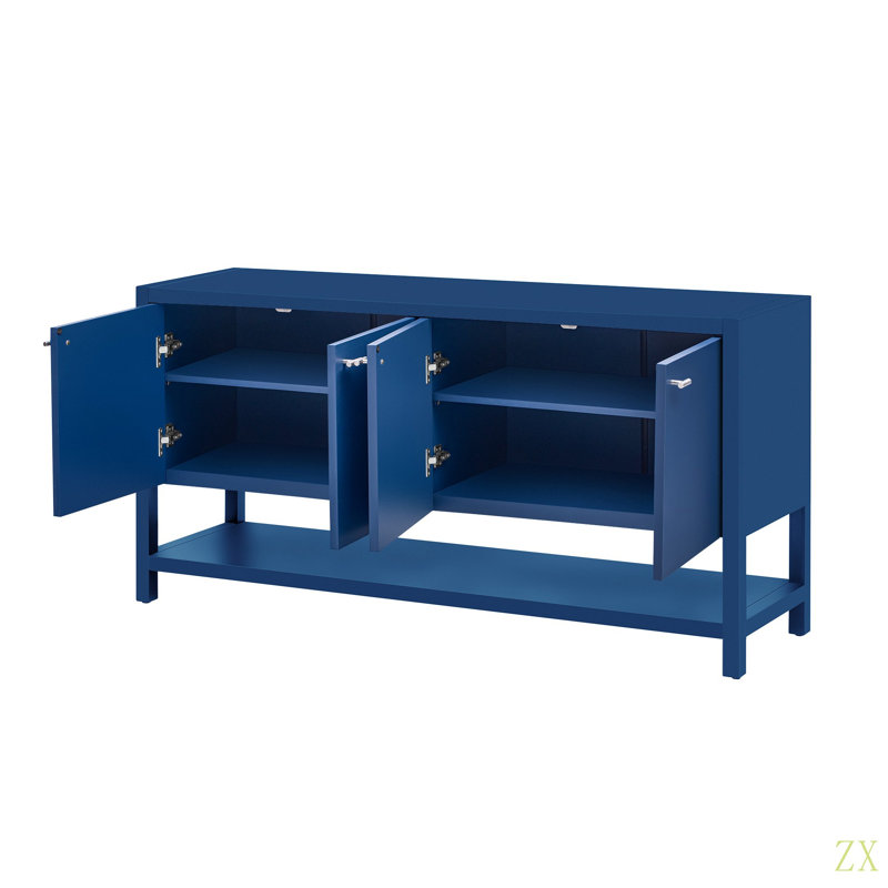 Console fonctionnelle avec beaucoup de rangement, idéale pour le bureau, l'entrée et le salon