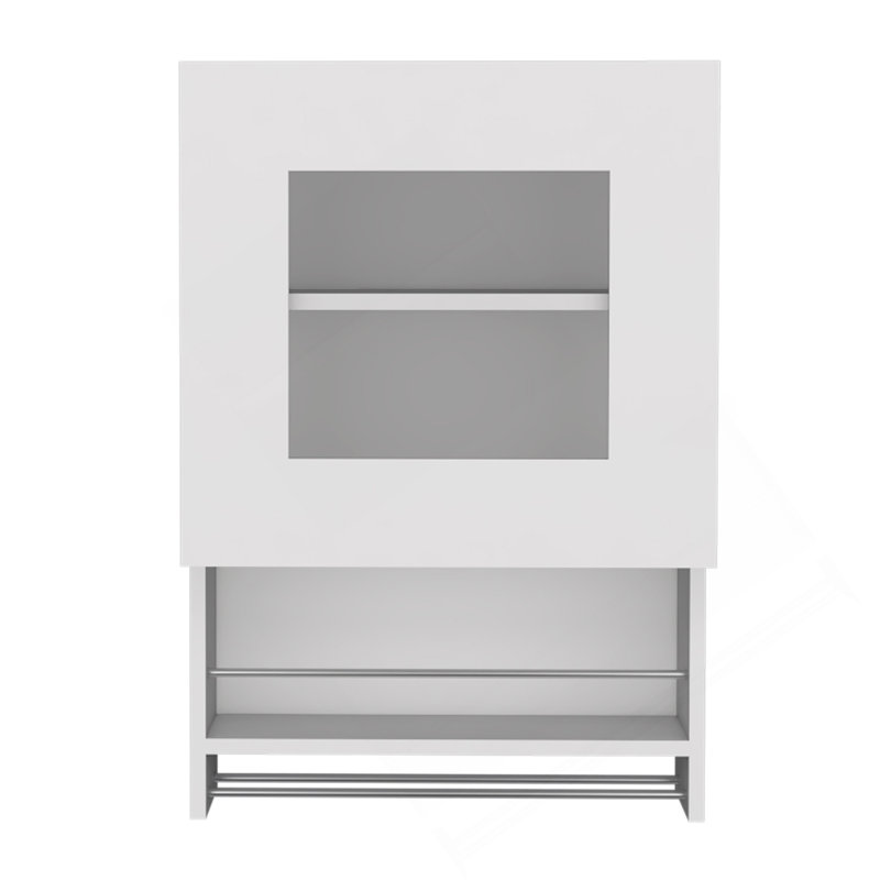 Balboa Wall Cabinet, Towel Bar, 1 Door White
