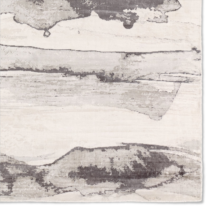 Tapis gris et ivoire Contour SNA01, Rectangle 9 pi x 12 pi