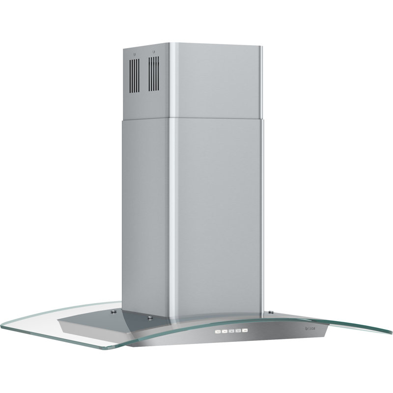 Hotte pour îlot de cuisine 30 pouces en acier inoxydable Zephyr Brisas 600 CFM avec lumières DEL en acier inoxydable