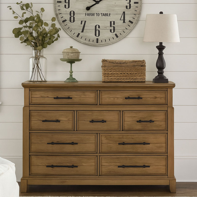 Commode 9 tiroirs - Finition caramel