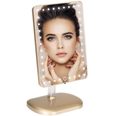 Miroir de maquillage Touch Pro avec lumières DEL et haut-parleur Bluetooth