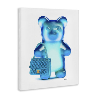 "Blue Trendy Bear & Bag", art mural par Amanda Greenwood