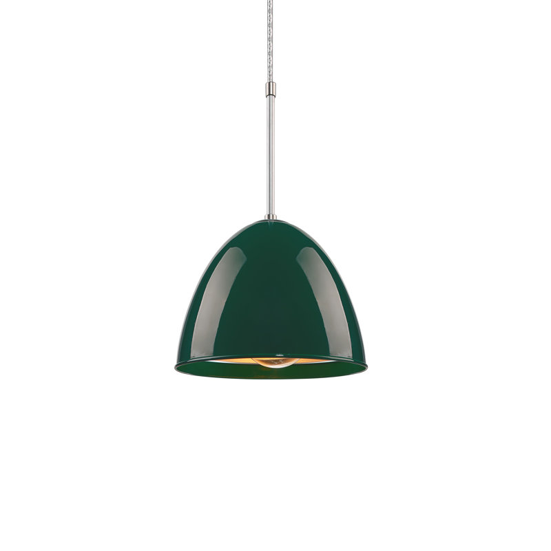Gypsy Red Aluminum 1-Light Pendant with Matte Chrome Finish