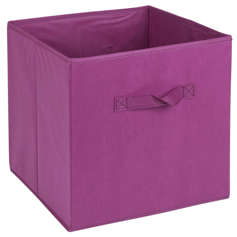 6 pcs Collapsible Fabric Storage Boxes, Plum