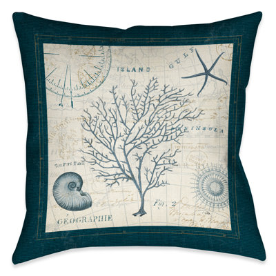 Ocean Life IV Indoor Decorative Throw Pillow