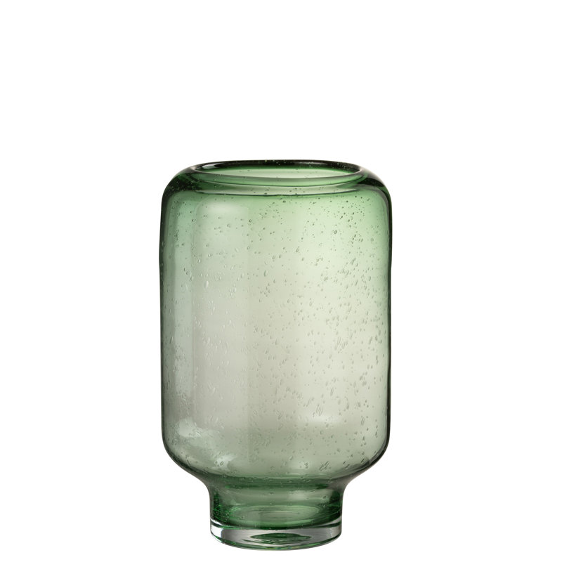 Haylie Glass Table Vase 1, 35.5cm H x 22cm W x 22cm D, Light Green