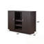 Armoire à vin avec rangement ouvert pour le vin et deux portes