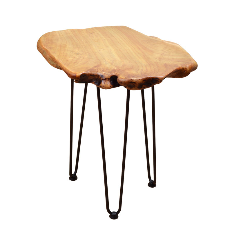 Table de chevet en bois massif Natural Edge