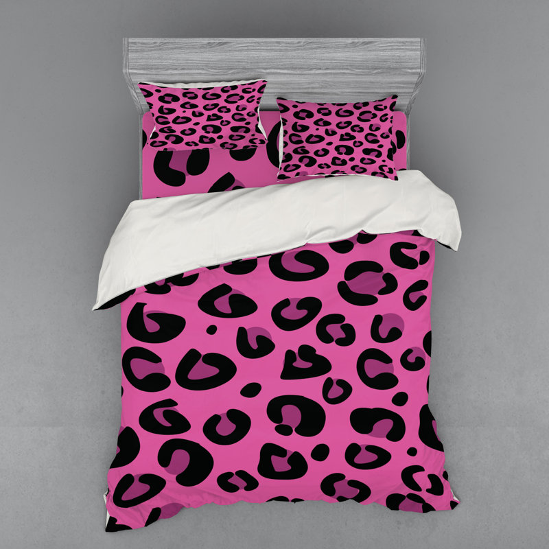 Glam Polyester Animal Print Duvet Cover